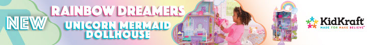 KidKraft Rainbow Dreamers Unicorn Mermaid Dollhouse
