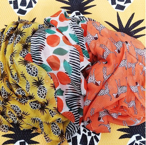 Silk Scarves from Printed Village