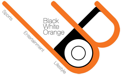 Black White Orange