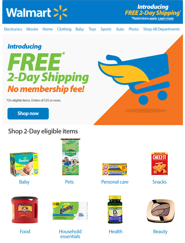 walmart.com Free 2-Day Shipping