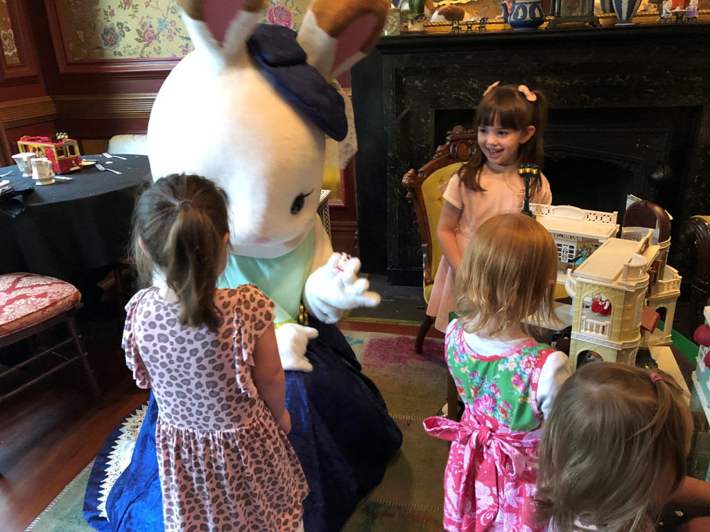 Stella's Town Tea: Children enjoy tea and playtime with Stella Hopscotch Rabbit at the launch of the new Calico Critters Town Series.
