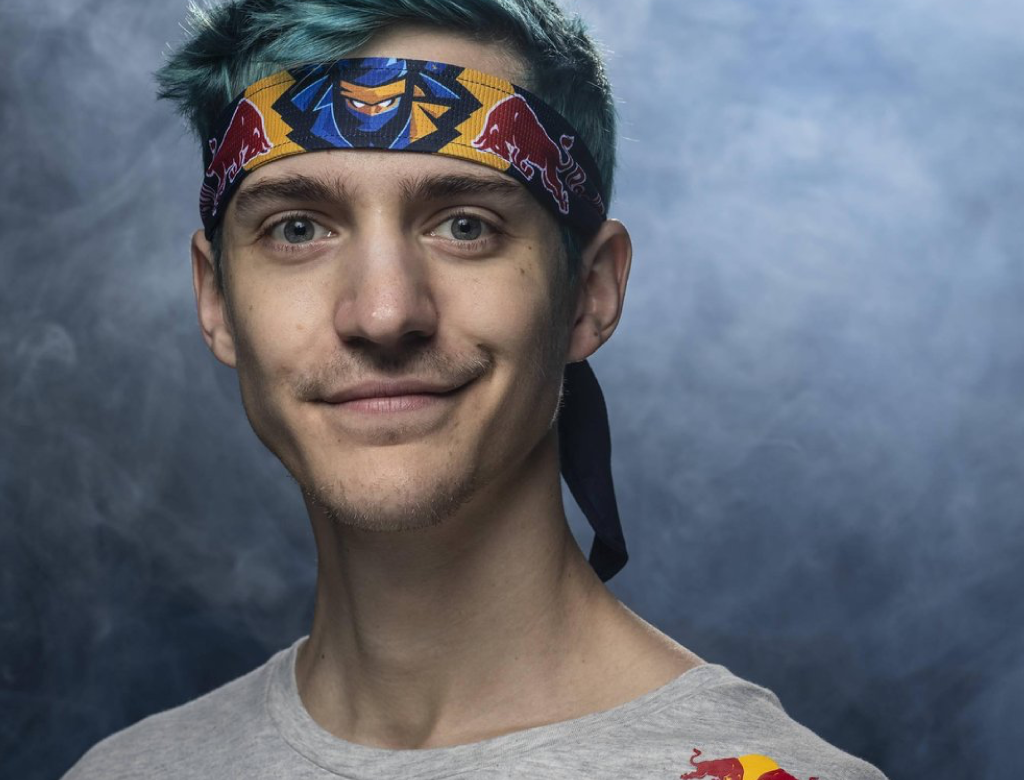 here is a photo of Ninja, the leading Fortnite player and top gamer