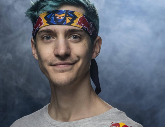 here is a photo of Ninja, the leading Fortnite player and top gamer
