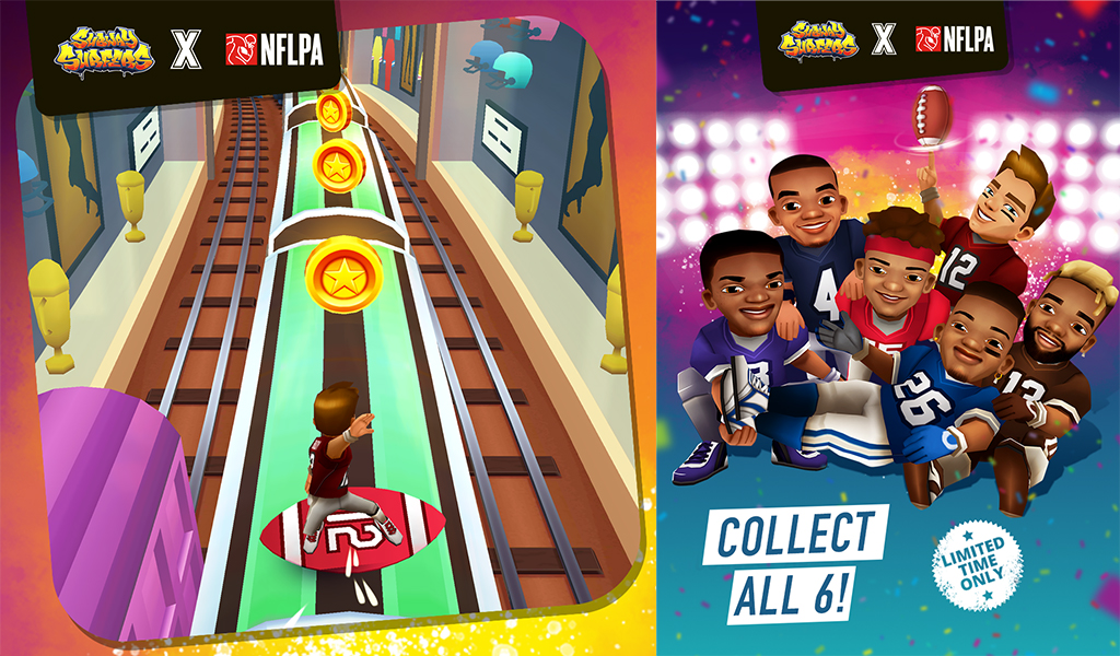 NFL Superstars Take a Run in Subway Surfers - aNb Media, Inc.