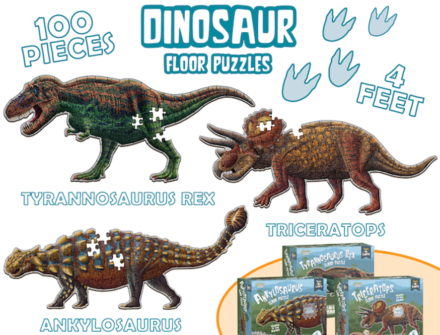 Genius Games Launches New KickStarter for Dinosaur Floor Puzzles aNb