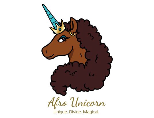 Afro Unicorn Logo Disguise