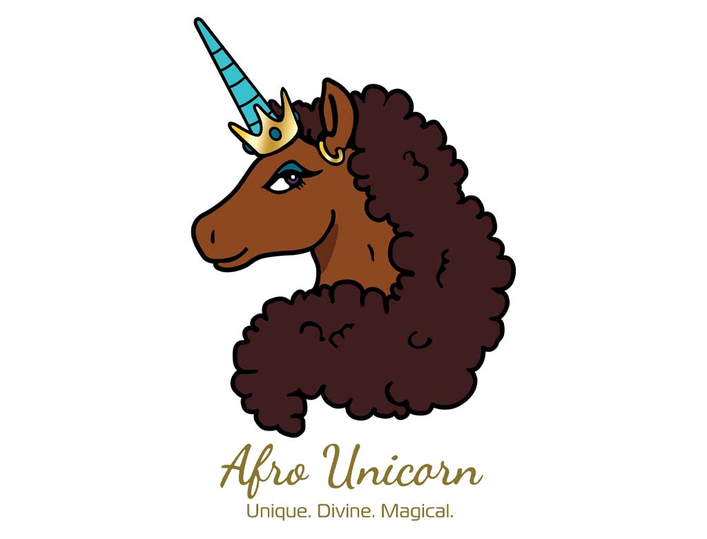 Afro Unicorn Logo Disguise