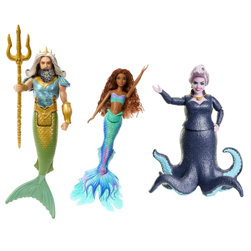 Triton, Ariel, aUrsala 3-Pack _ Credit Mattel