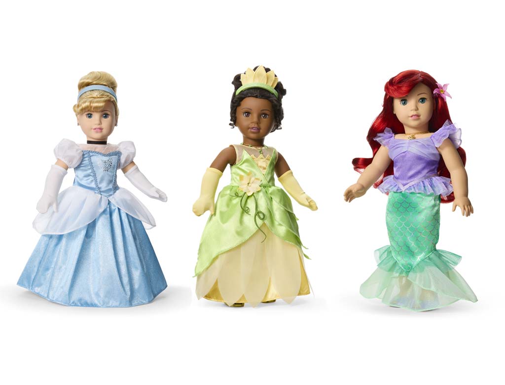 Mattel - Disney Dolls Tiana Ariel Cinderella