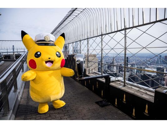 Pikachu Empire State Pokemon Day Lights 2024