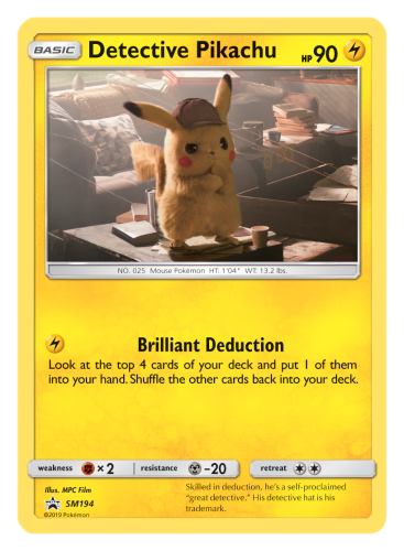 POKEMON Detective Pikachu TCG Card